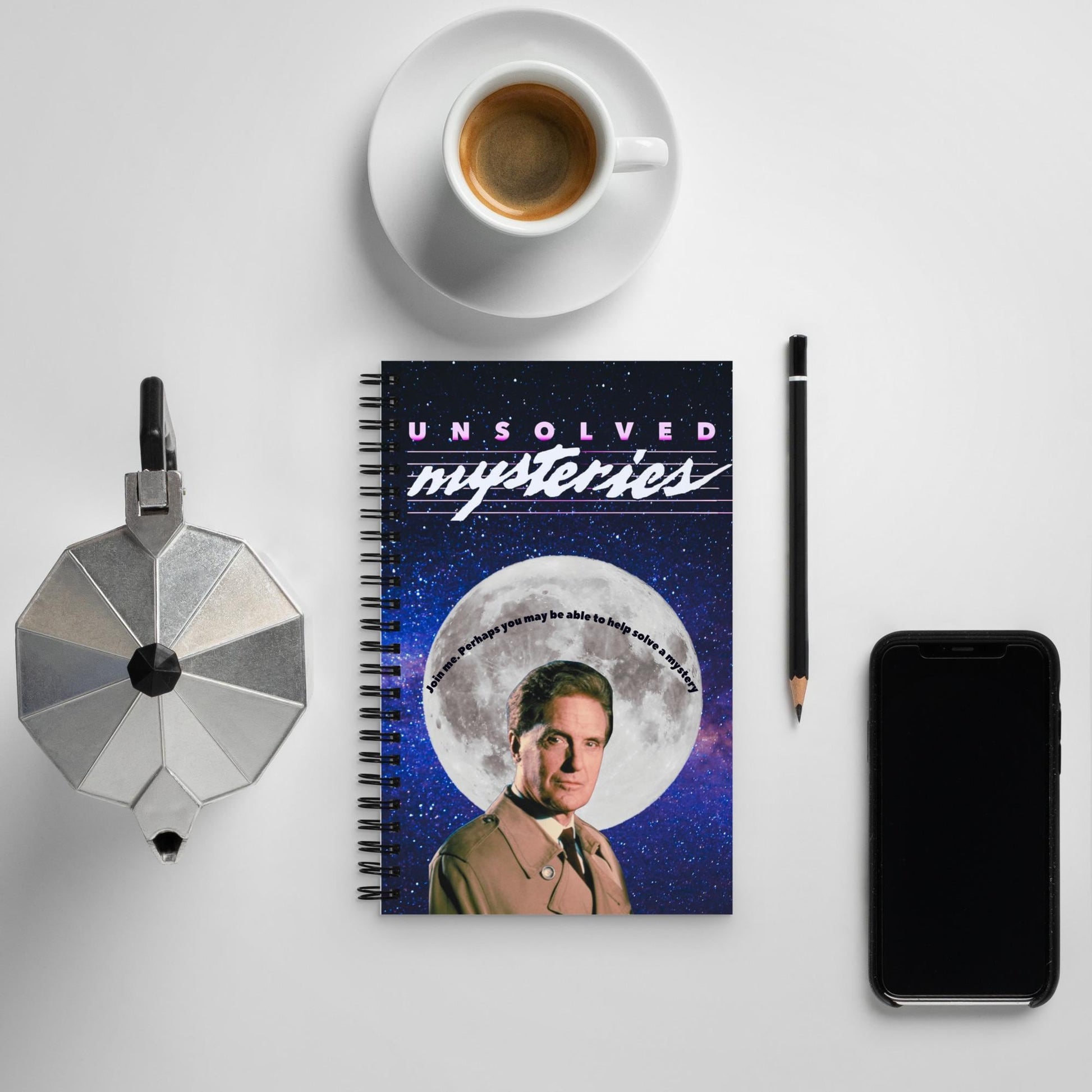 Unsolved Mysteries with Robert Stack Vintage-Inspired Spiral Notebook