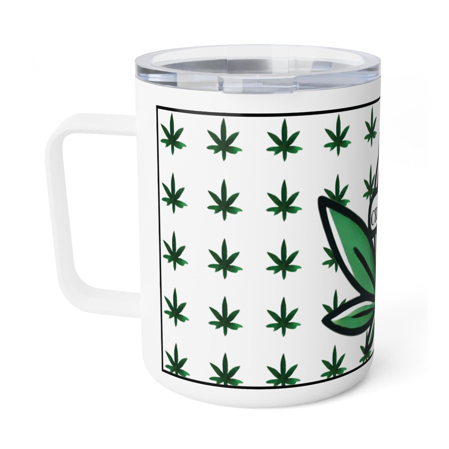 Personalized Marijuana-Themed Insulated Mug | Personalized Stoner Christmas Gift | Cannabis Leaf Holiday Cup