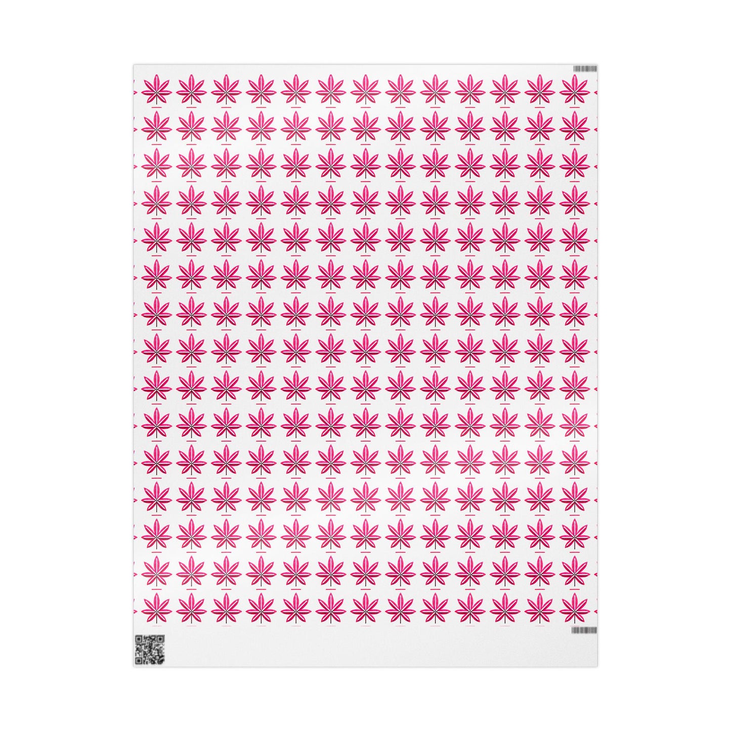 Hot Pink Marijuana Leaf Print Wrapping Paper l Bold & Unique Gift Wrap for Weed Lovers