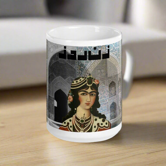 Persian Princess Qajar Mug l Retro Modern Art