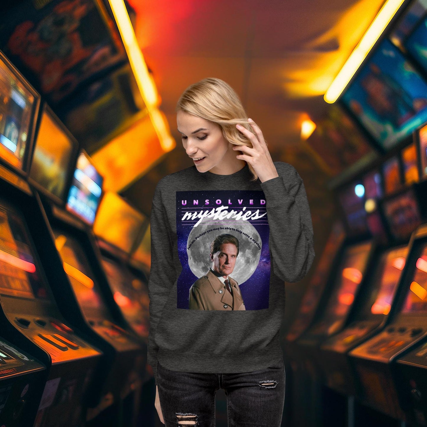 Vintage Unsolved Mysteries Sweatshirt - Retro Long Sleeve Tee W Robert Stack
