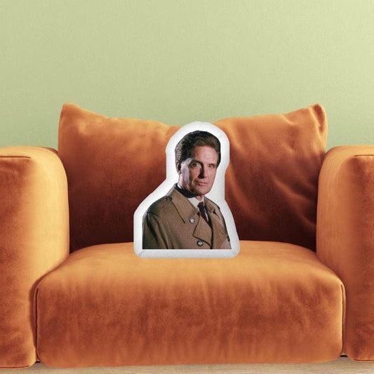 Robert Stack Unsolved Mysteries Pillow | Custom Shaped Throw Pillow | 80s & 90s TV Show Host Pillow | True Crime Fan Decor