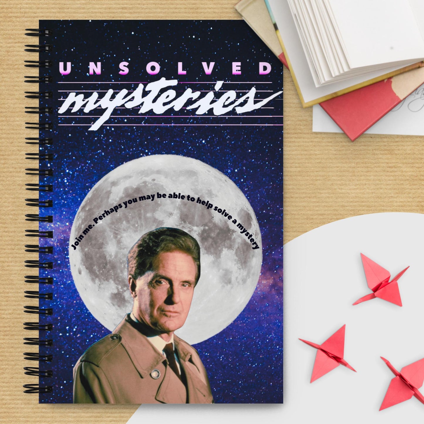 Unsolved Mysteries with Robert Stack Vintage-Inspired Spiral Notebook