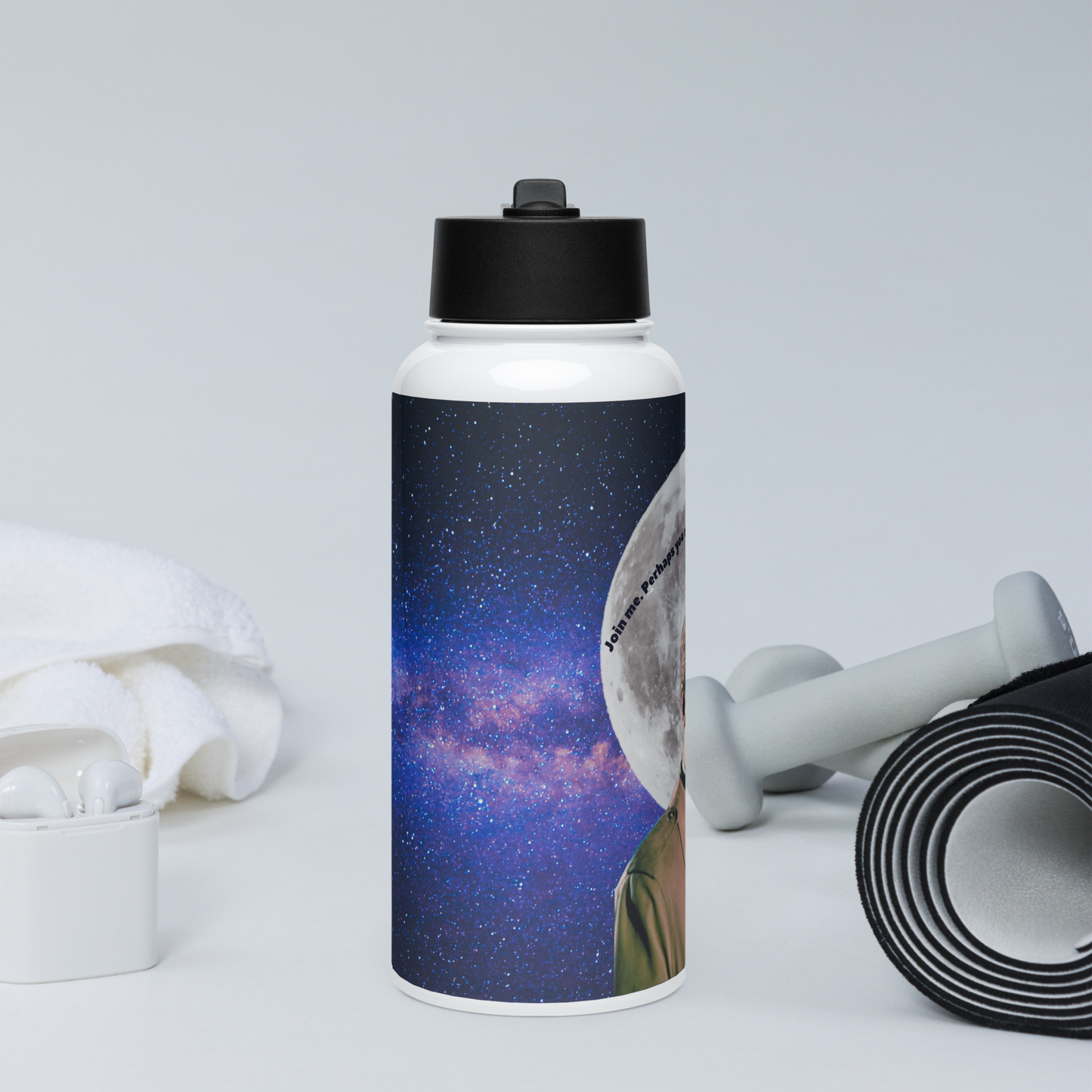 Unsolved Mysteries Stainless Steel Water Bottle featuring Robert Stack – 32 oz